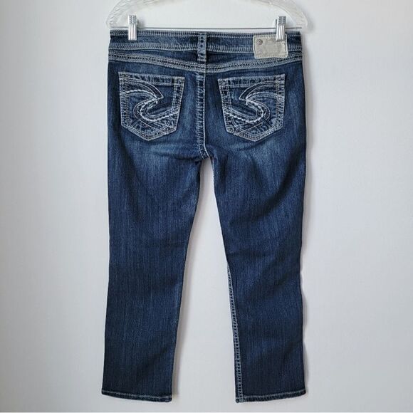 Silver JEANS Co. Distressed Twisted Capri Low Rise Medium Wash Denim Size 28 - Picture 11 of 11